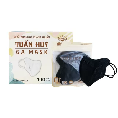 Khẩu Trang 6A Mask Tuấn Huy Đen Thùng 100 Cái